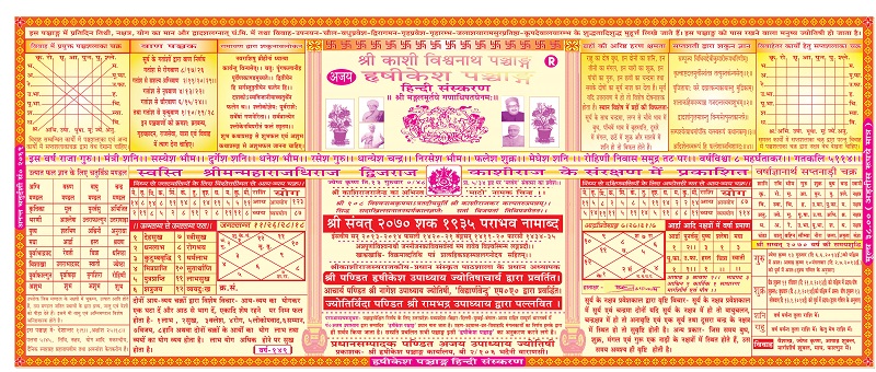 Hrishikesh Panchang 2013 (Samvat 2070)