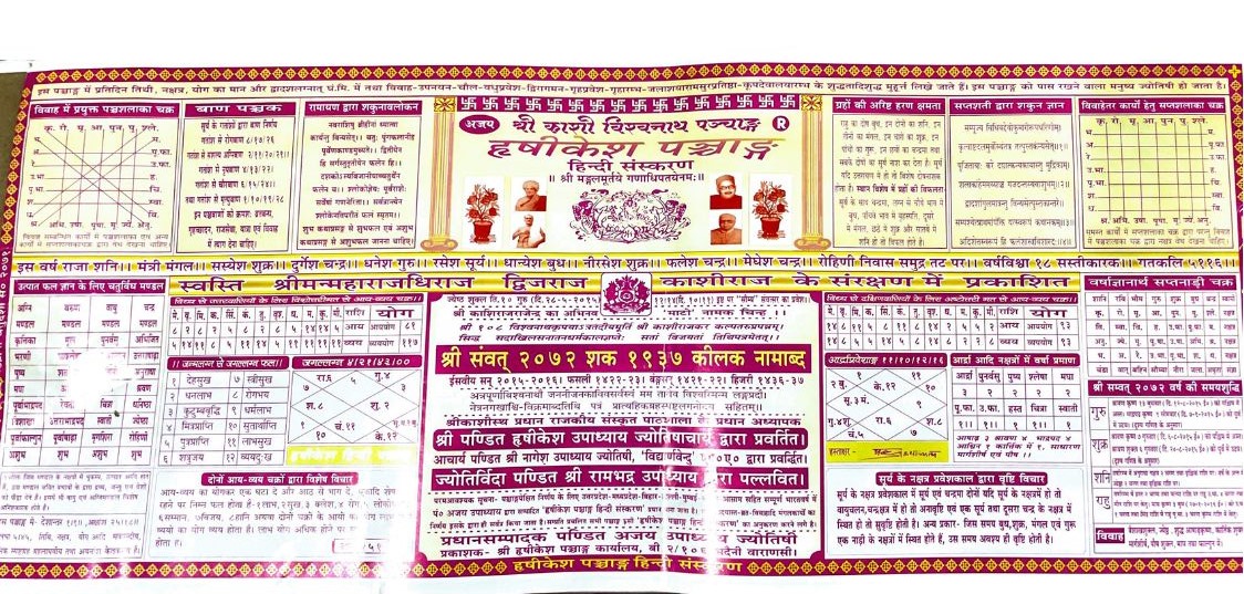 Hrishikesh Panchang - 2015-16 (Samvat - 2072)